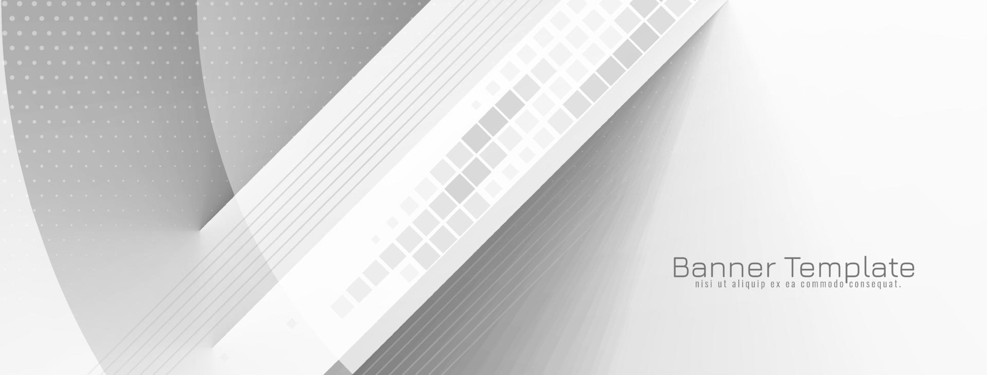 Modern gray color geometric concept glossy banner design vector