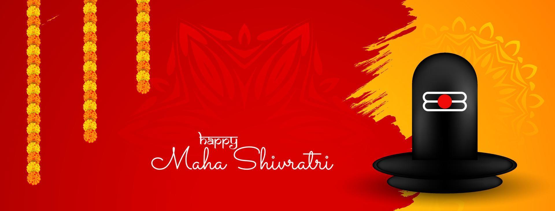 diseño de banner feliz maha shivratri vector