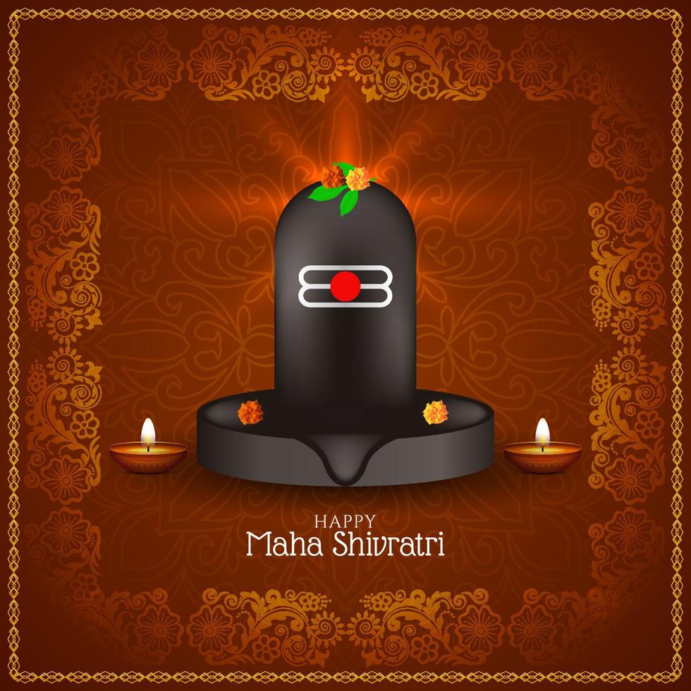 feliz maha shivratri festival lord shiva adoración antecedentes vector