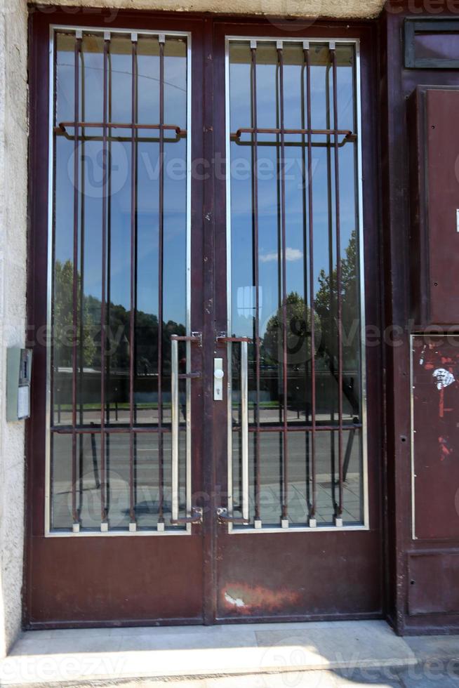 Door architectural design element for entering and exiting a building photo