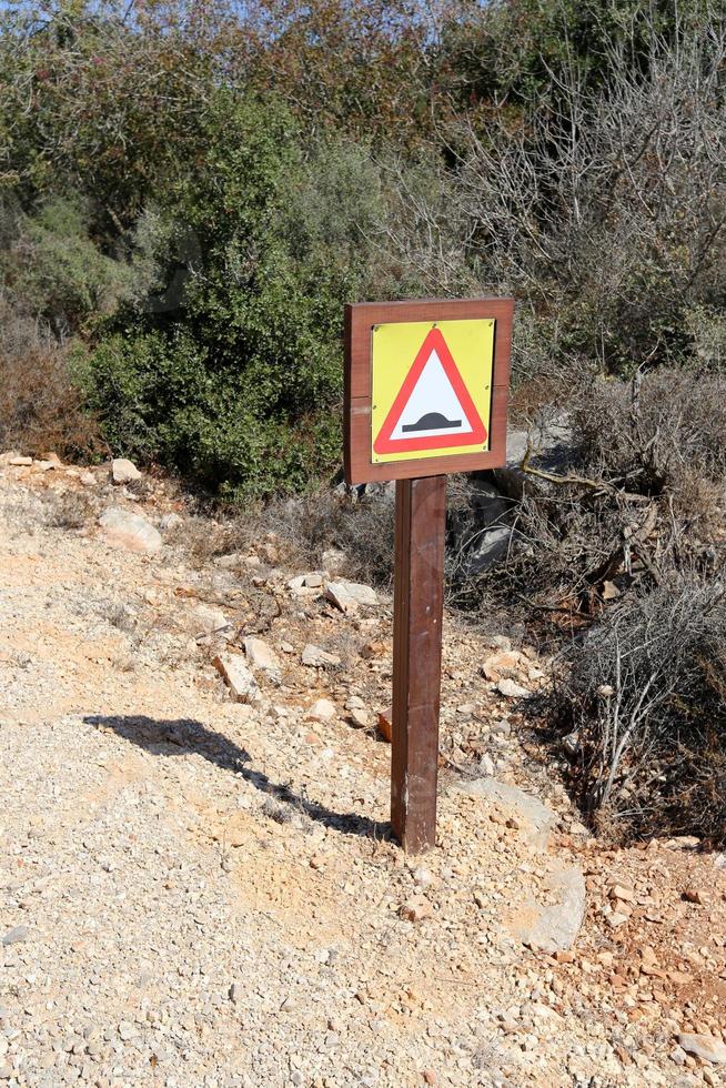 Road signs and signs in Israel photo