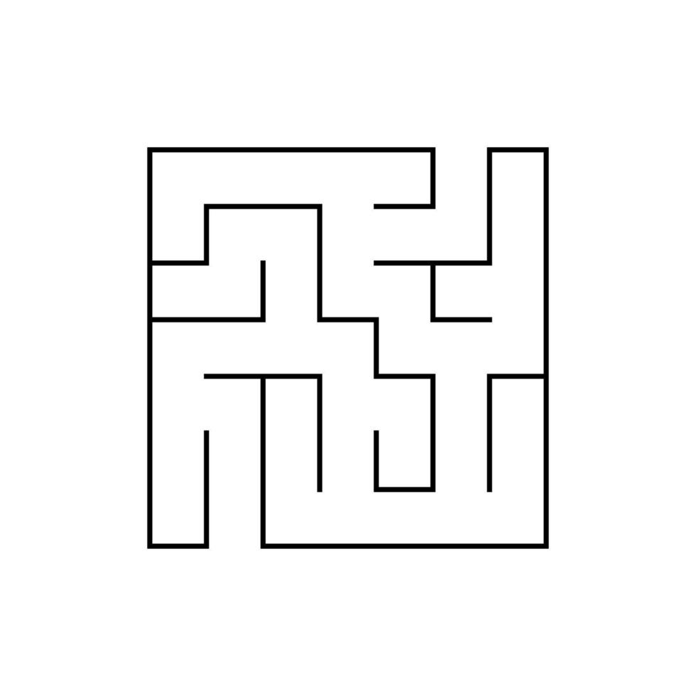 Abstact labyrinth. Educational game for kids. Puzzle for children. Maze conundrum. Find the right path. Vector illustration.