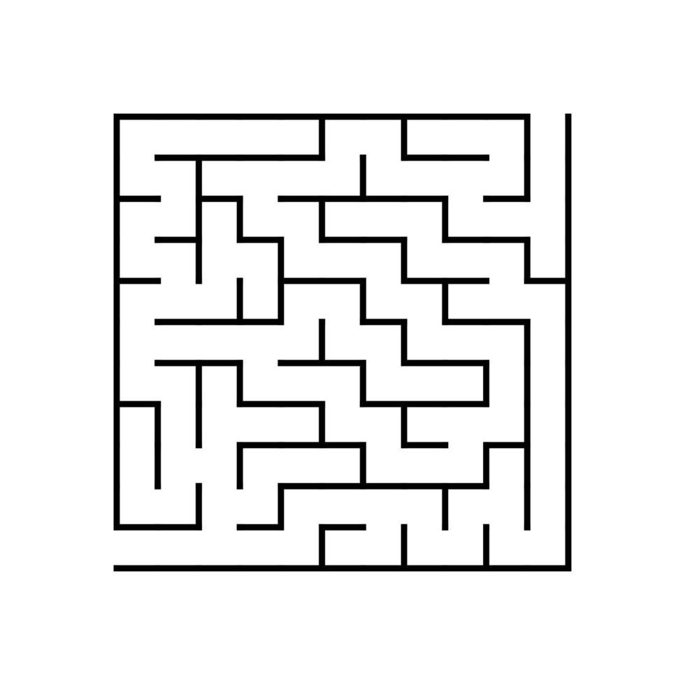 Abstact labyrinth. Educational game for kids. Puzzle for children. Maze conundrum. Find the right path. Vector illustration.