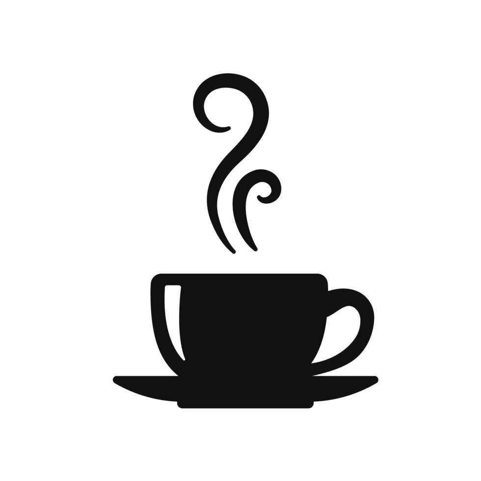 simple vector de taza de café para el menú de bebidas calientes en la cafetería