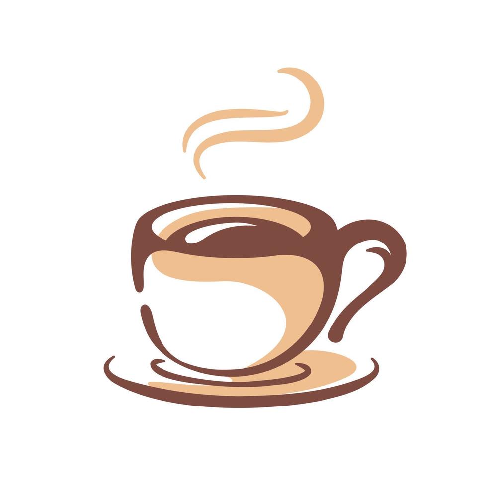 simple coffee cup vector For the hot drink menu in the cafe