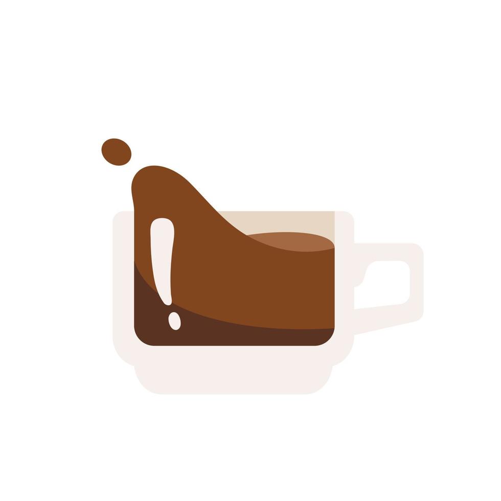 Hot coffee mug vector. Popular drink menu in the cafe For drinking to wake up in the morning vector