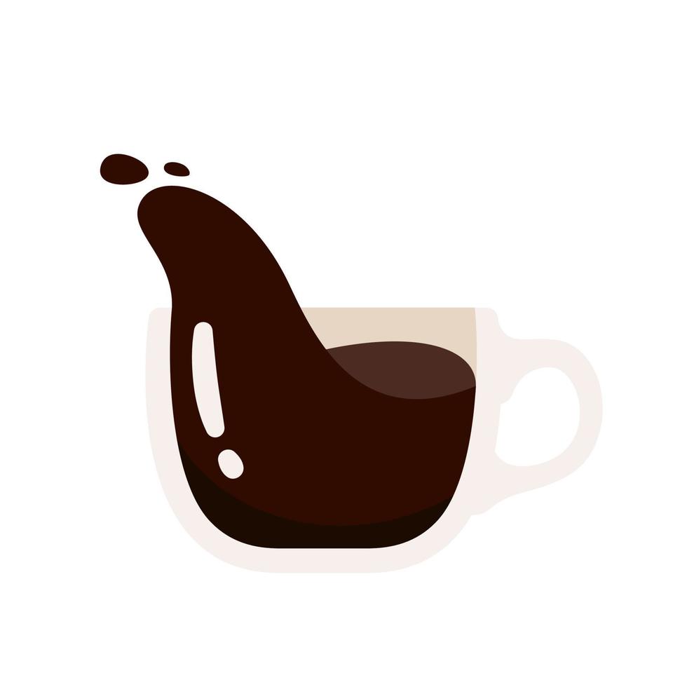 simple coffee cup vector For the hot drink menu in the cafe