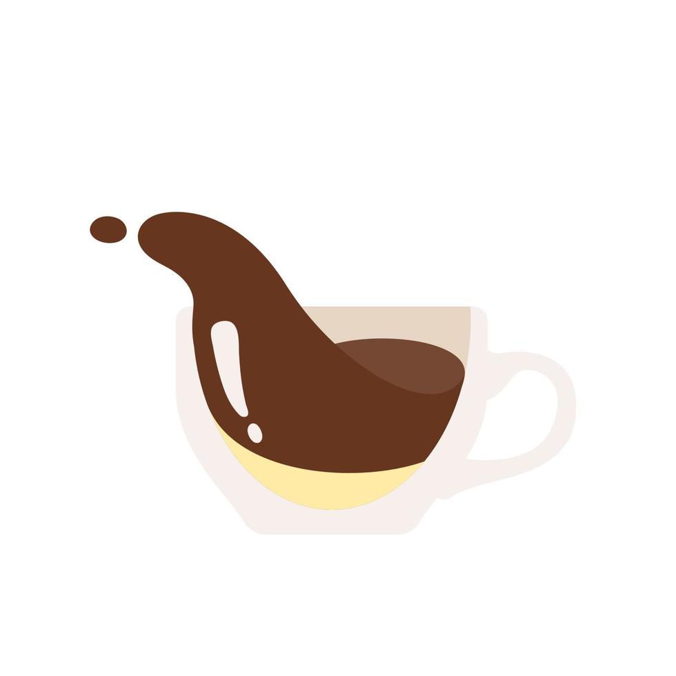 Hot coffee mug vector. Popular drink menu in the cafe For drinking to wake up in the morning vector