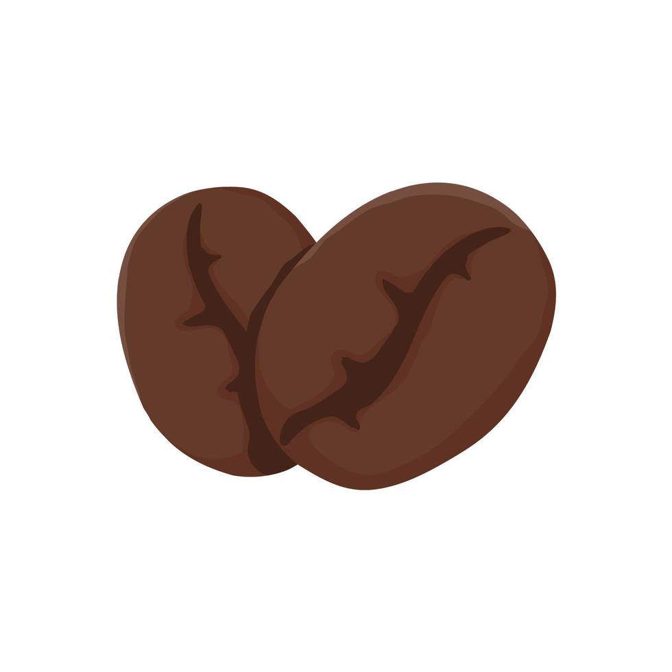 brown roasted coffee beans It has a bitter aroma and taste. For brewing with hot drinking water vector