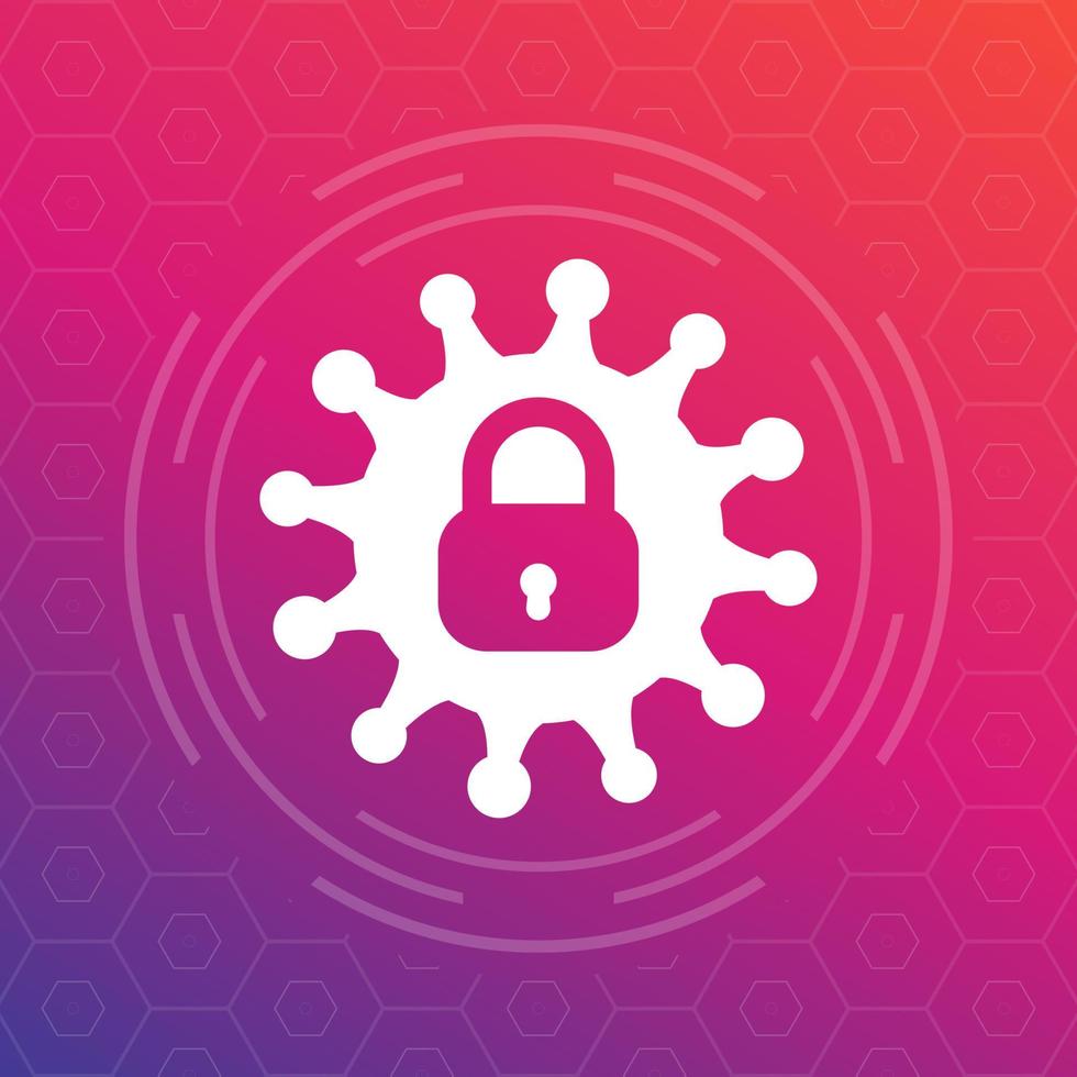 lockdown, virus restrictions icon for web vector