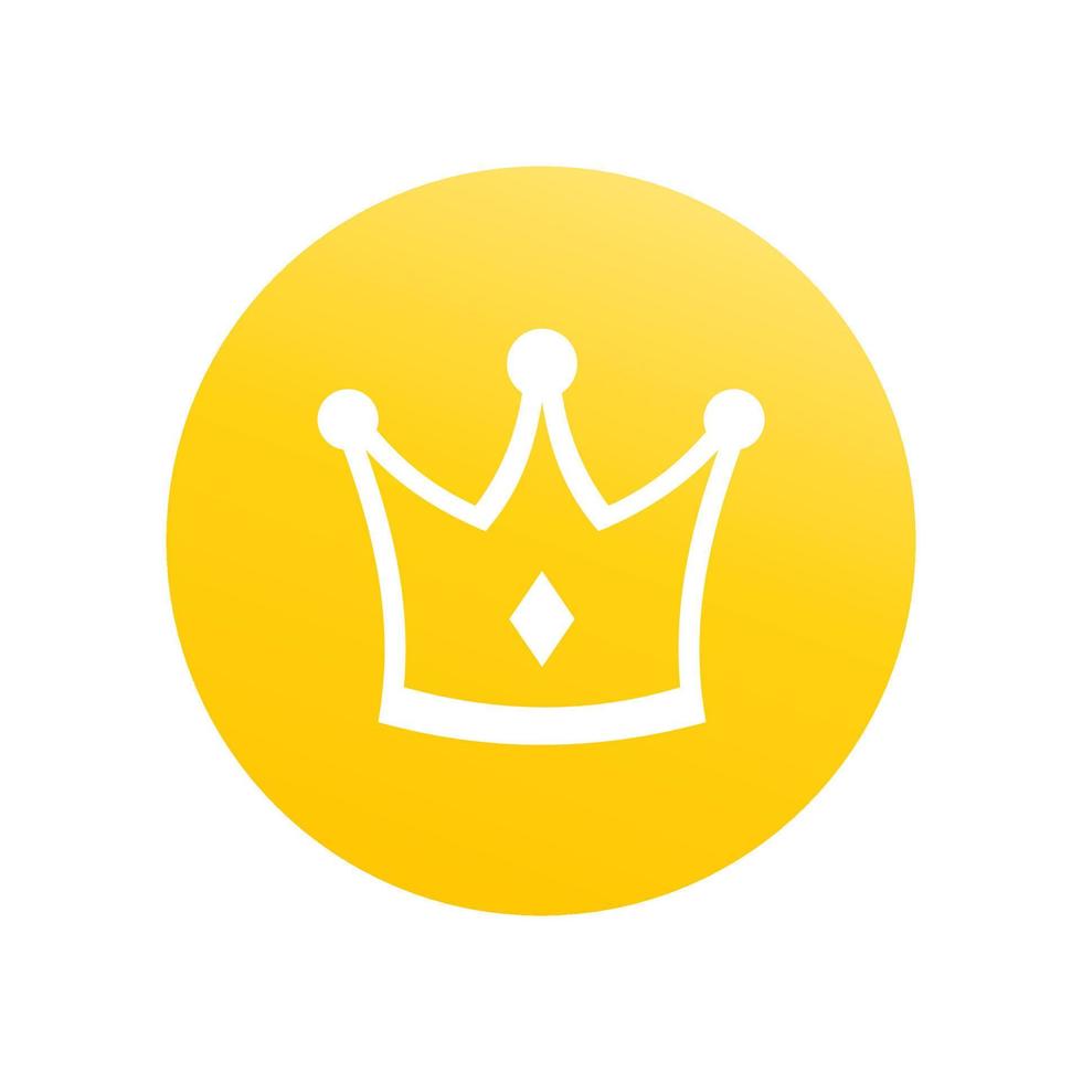 crown round icon vector