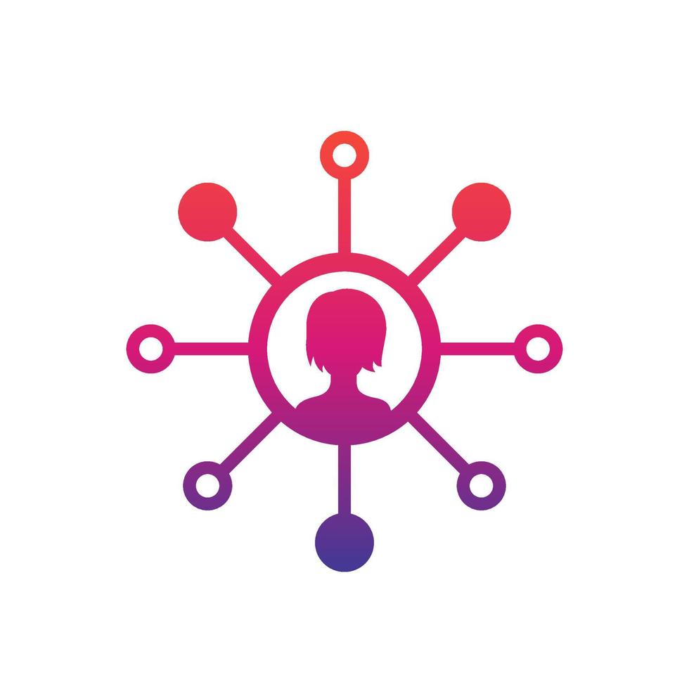stockholder vector icon with woman