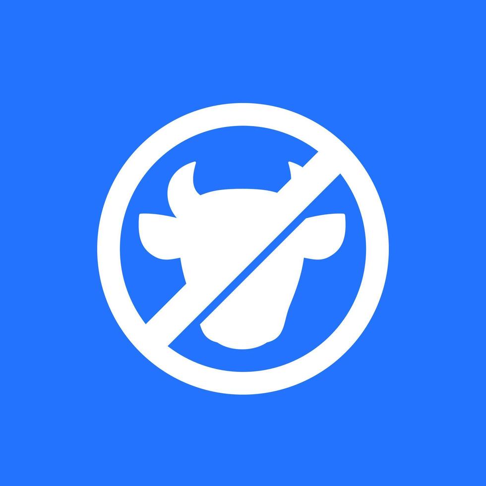 dairy free vector icon with a cow