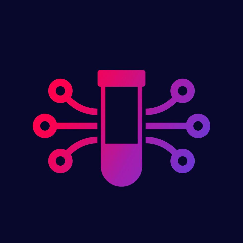 lab sample analysis vector icon