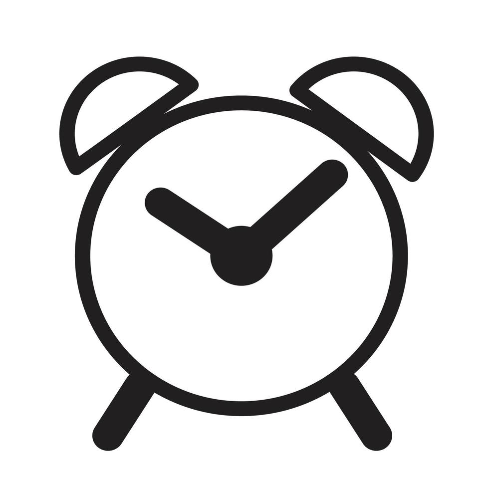 diseño de vector de icono de reloj de alarma