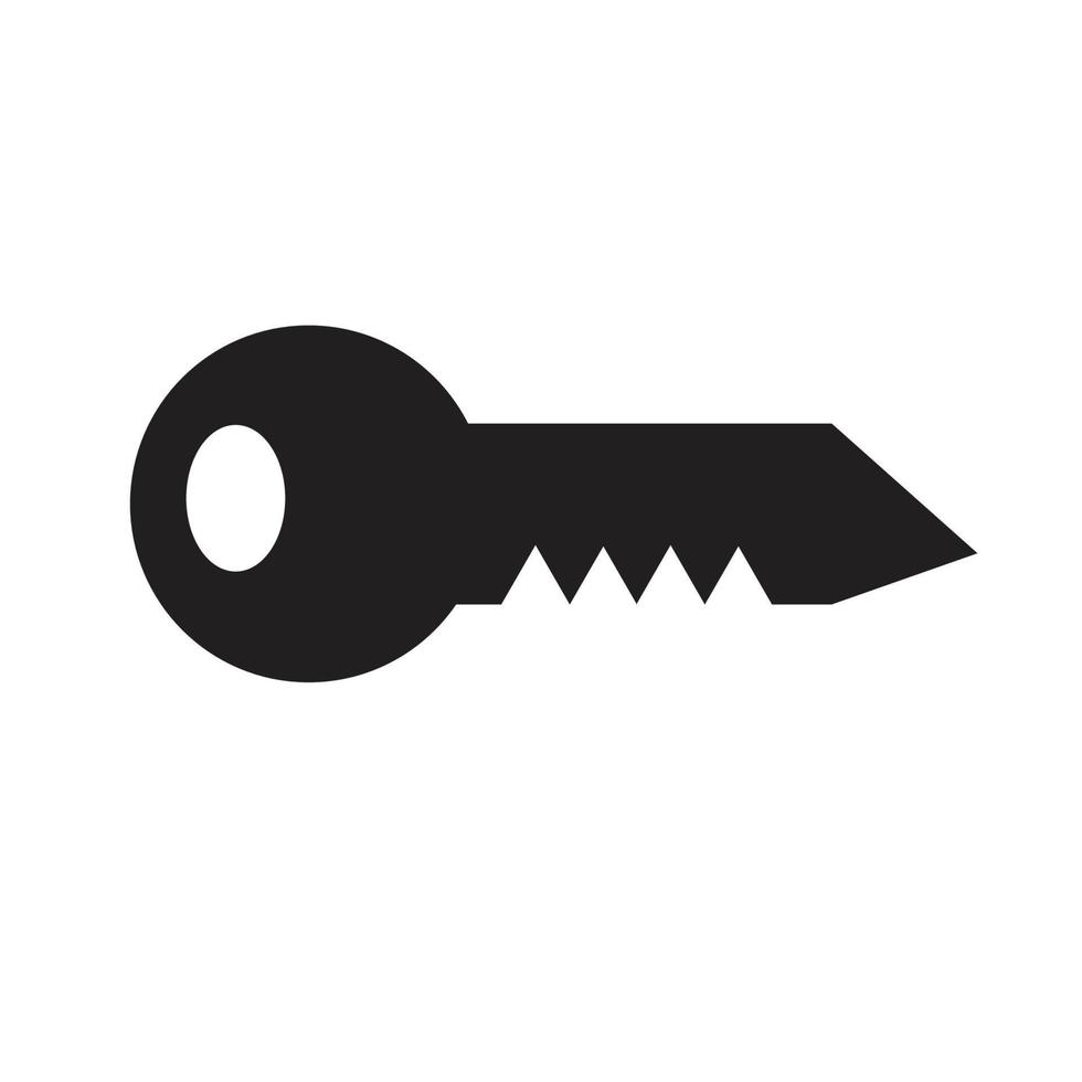 key to unlock icon vector design