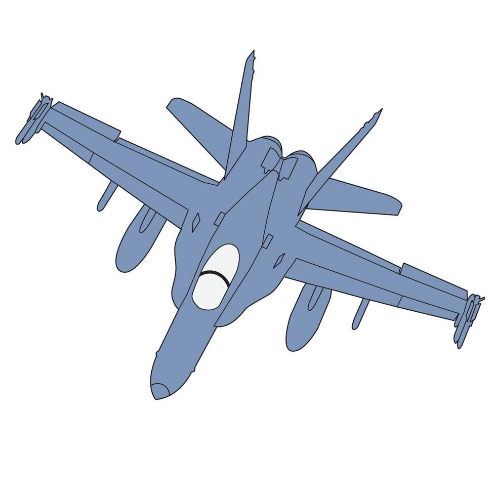 modern war plane illustration vector design