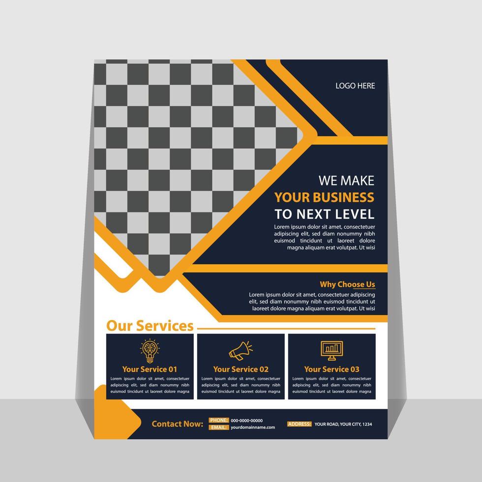 Corporate Business Flyer poster brochure cover design template in A4 size. Can be adapted to Brochures, Annual reports, Magazine, Poster, Business Presentation, Portfolio, Flyer, Banner, and Website. vector