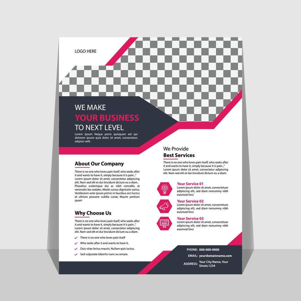 Corporate Business Flyer poster brochure cover design template in A4 size. Can be adapted to Brochures, Annual reports, Magazine, Poster, Business Presentation, Portfolio, Flyer, Banner, and Website. vector