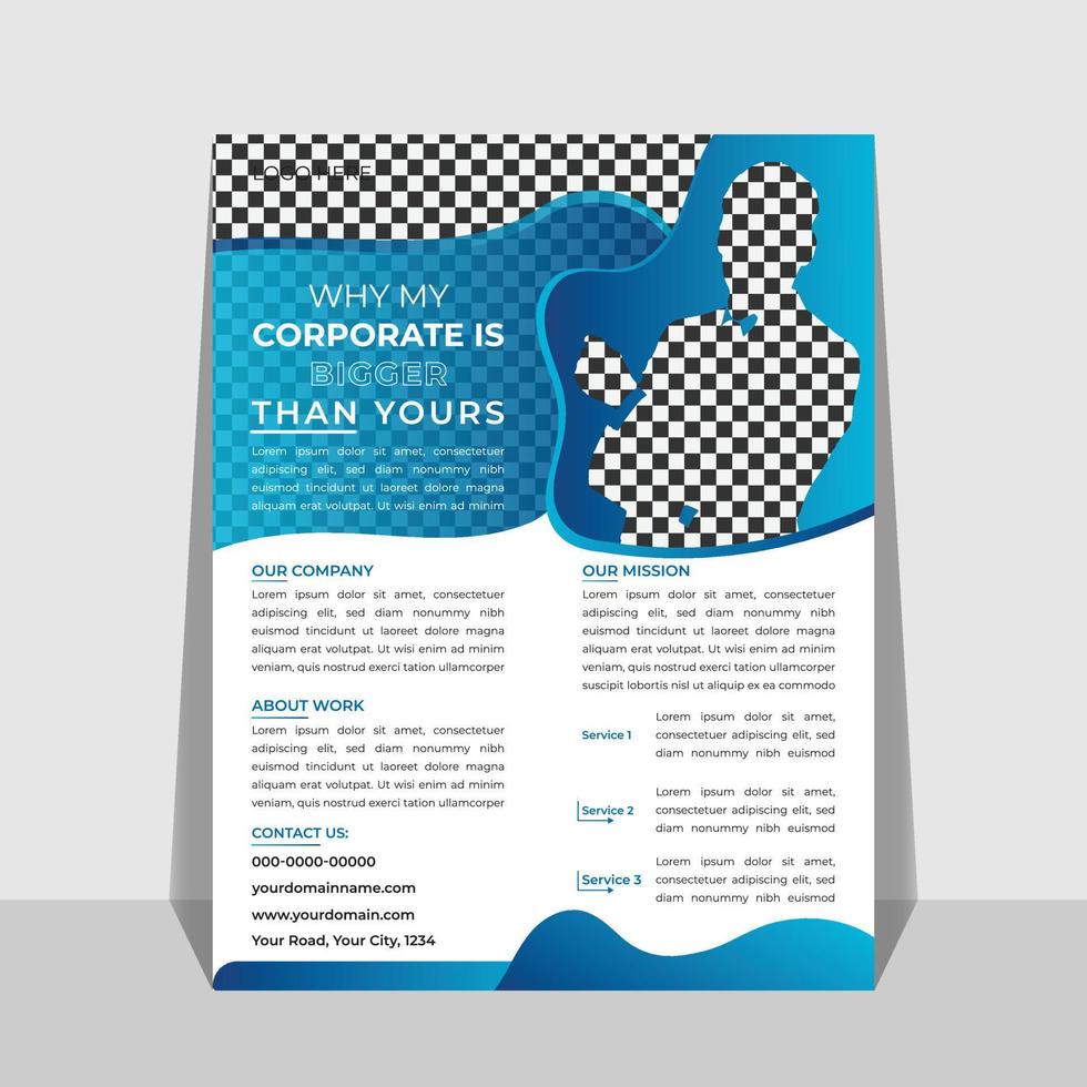 plantilla de diseño de portada de folleto de cartel de volante de negocios corporativos en tamaño a4. se puede adaptar a folletos, informes anuales, revistas, carteles, presentaciones comerciales, portafolios, volantes, pancartas y sitios web. vector