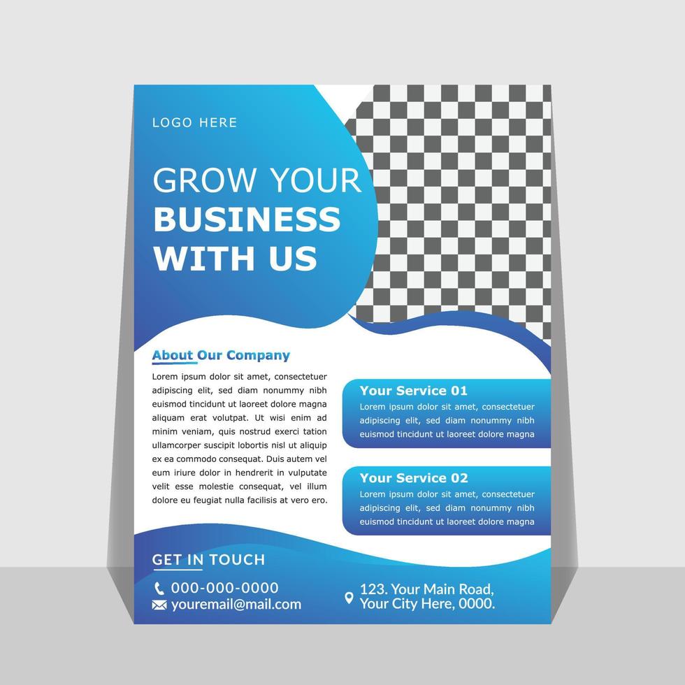 Corporate Business Flyer poster brochure cover design template in A4 size. Can be adapted to Brochures, Annual reports, Magazine, Poster, Business Presentation, Portfolio, Flyer, Banner, and Website. vector