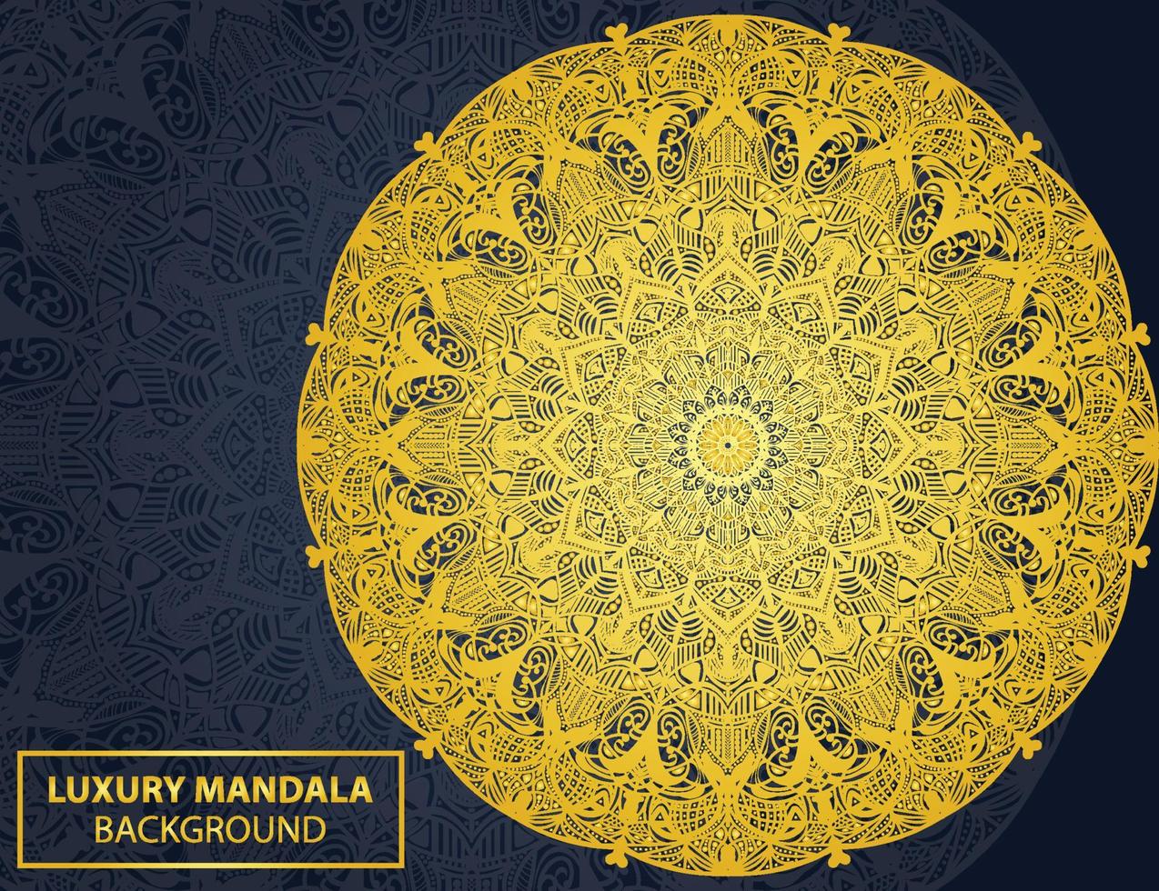 fondo de mandala decorativo de lujo creativo con un patrón arabesco dorado. mandala decorativa para impresión, portada, folleto y volante. vector