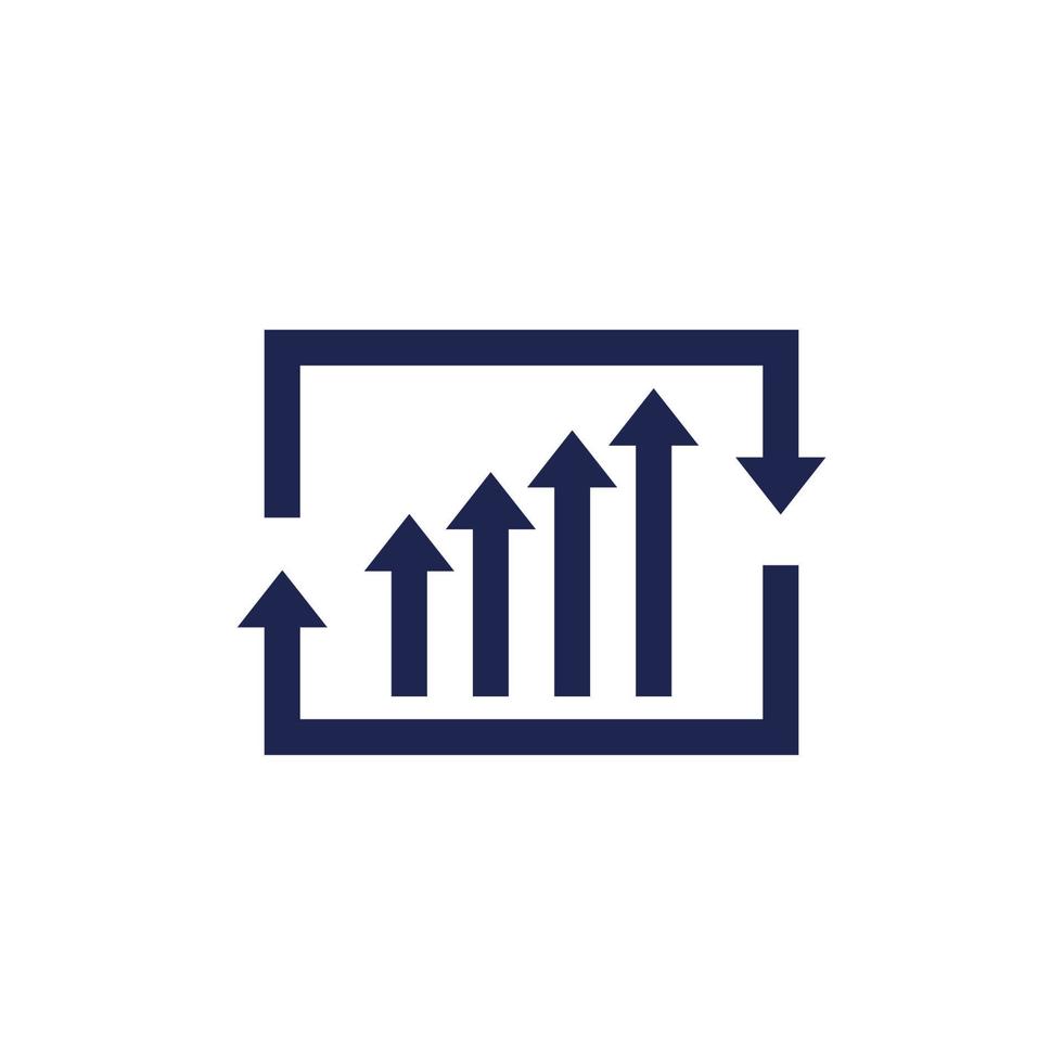 continuous growth or improve icon vector