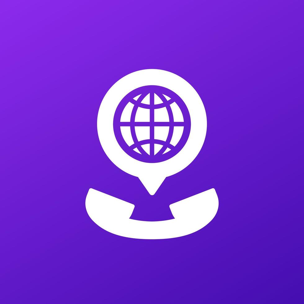 roaming call icon for apps and web vector