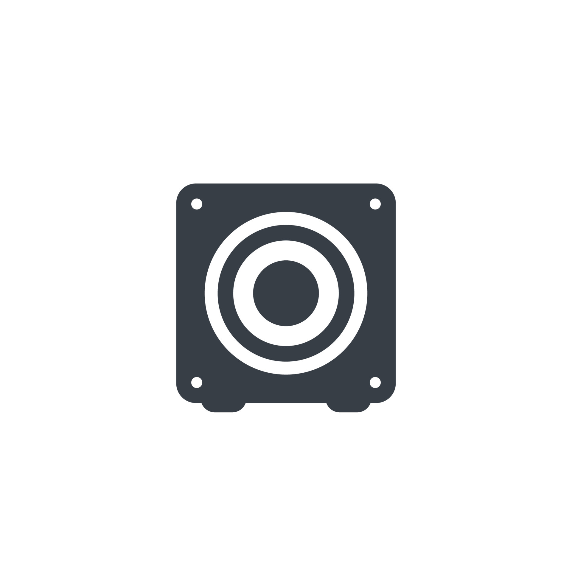 subwoofer, icono de altavoz en blanco 9225705 Vector en Vecteezy