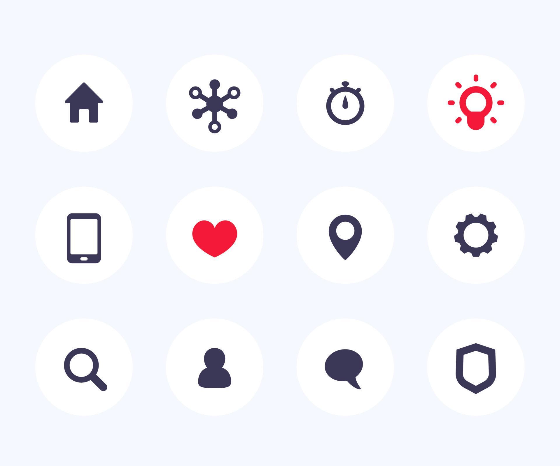 Basic web icons set 9225706 Vector Art at Vecteezy