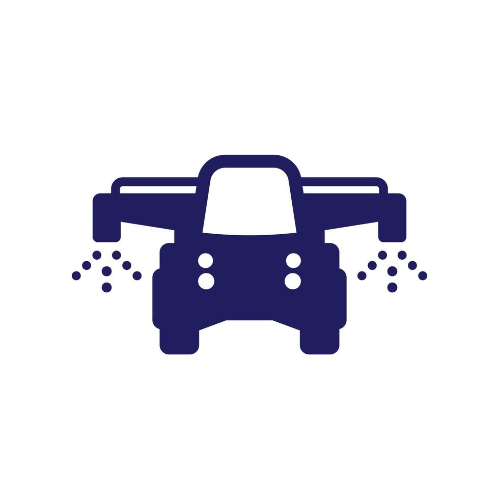 crop sprayer tractor, irrigation icon vector