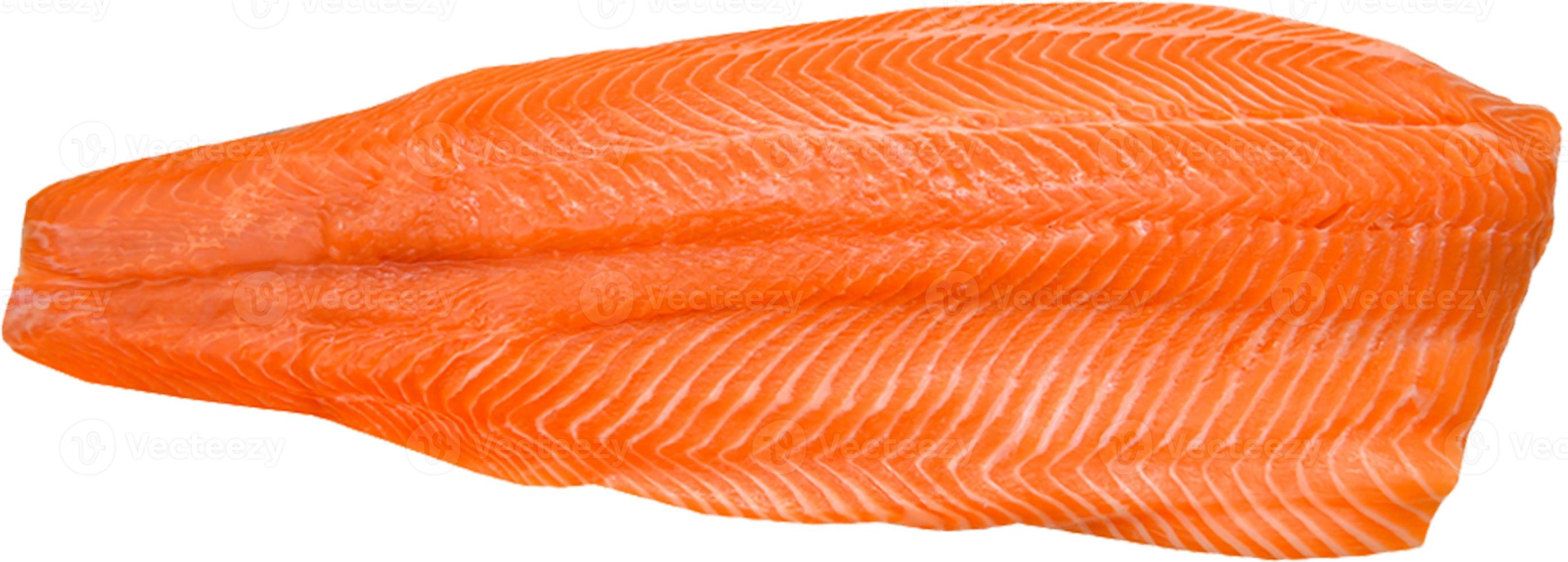 Raw fresh fish Salmon steak, fillet, slice isolated on white background, object design, fresh seafood, agriculture, organic, nature healthy photo