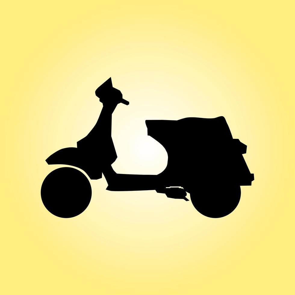 Scooter with silhouette design. Vector illustration.