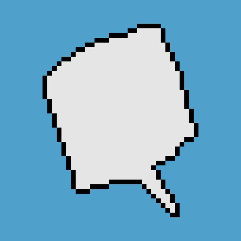 Speech bubble,  place for text boxes with pixel art. Vector illustration.