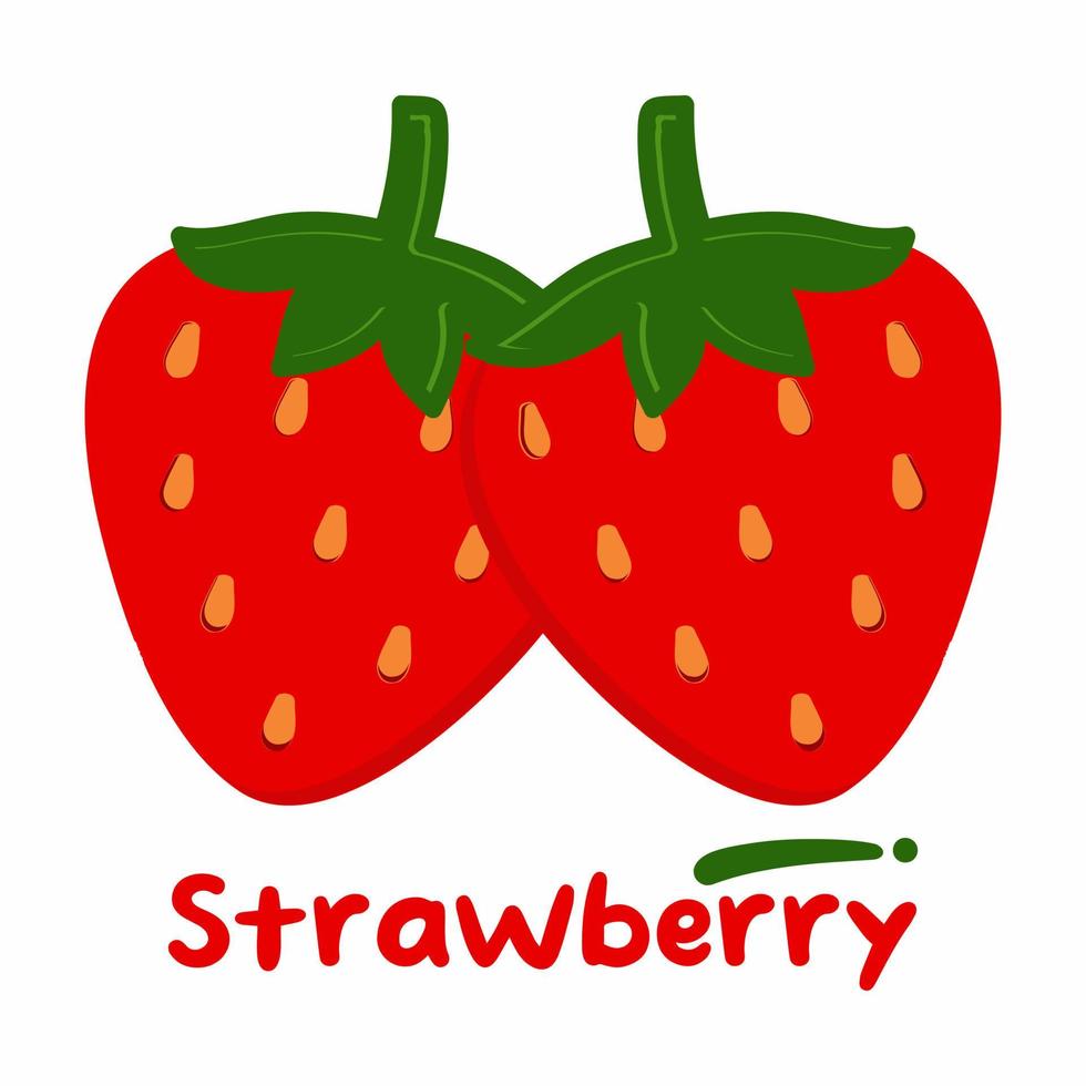 Strawberry fruit with vector pattern, Stylish hand drawn texture. Strawberry isolate white background abstract design