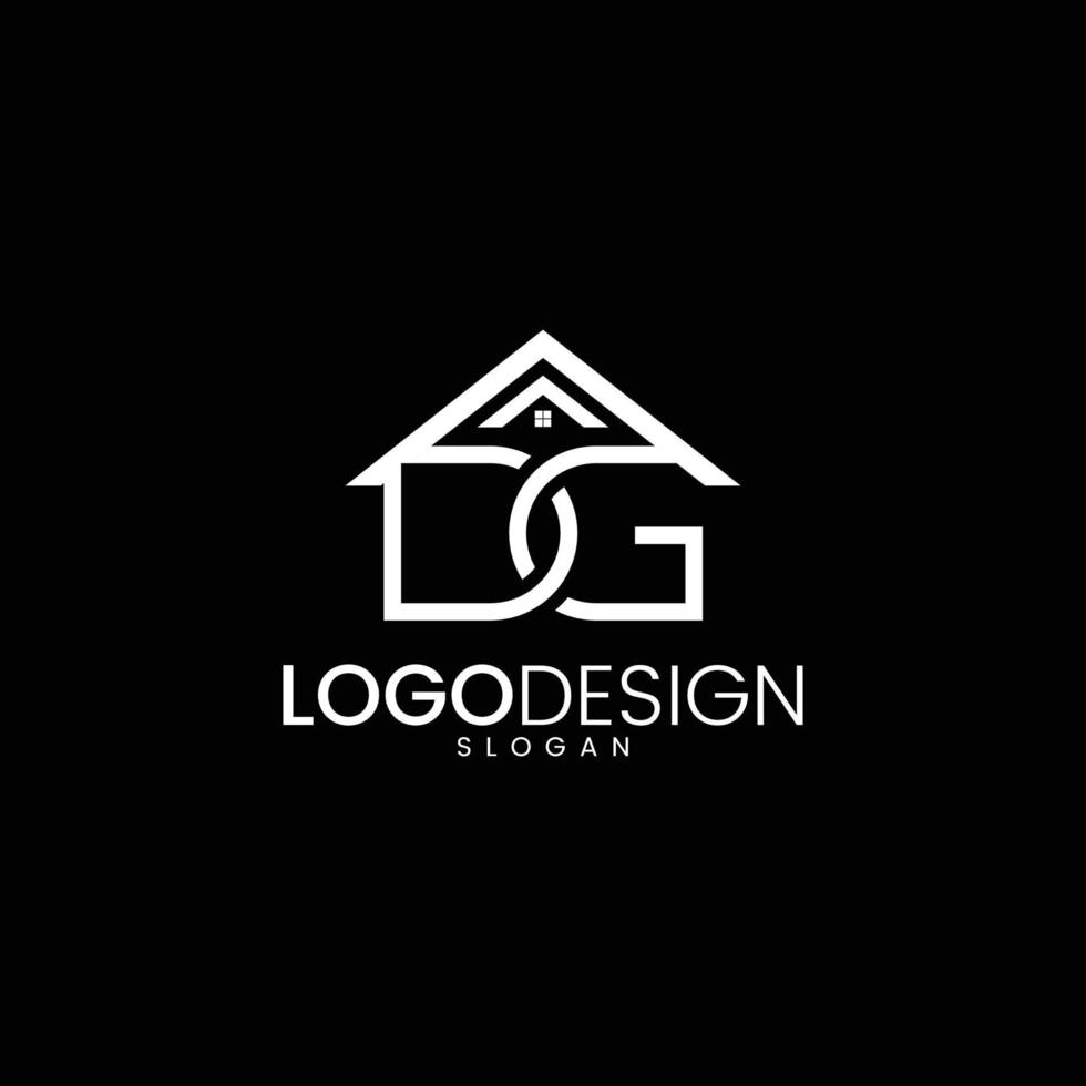Abstract initial letter D and G logo, usable for branding and business logo vector. vector