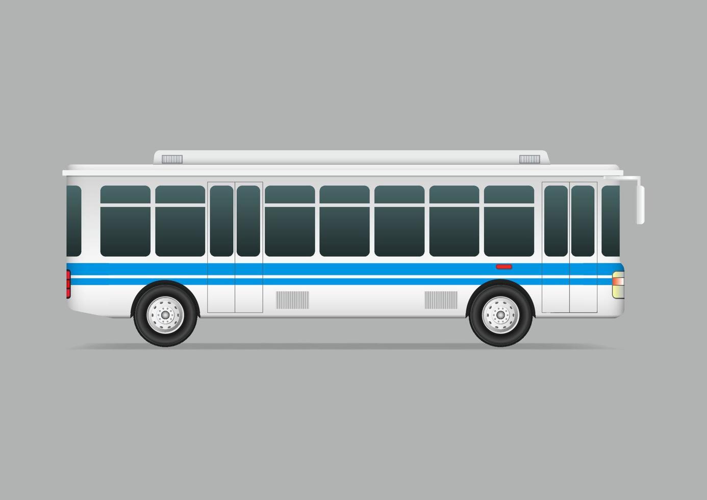 old bus side view vector