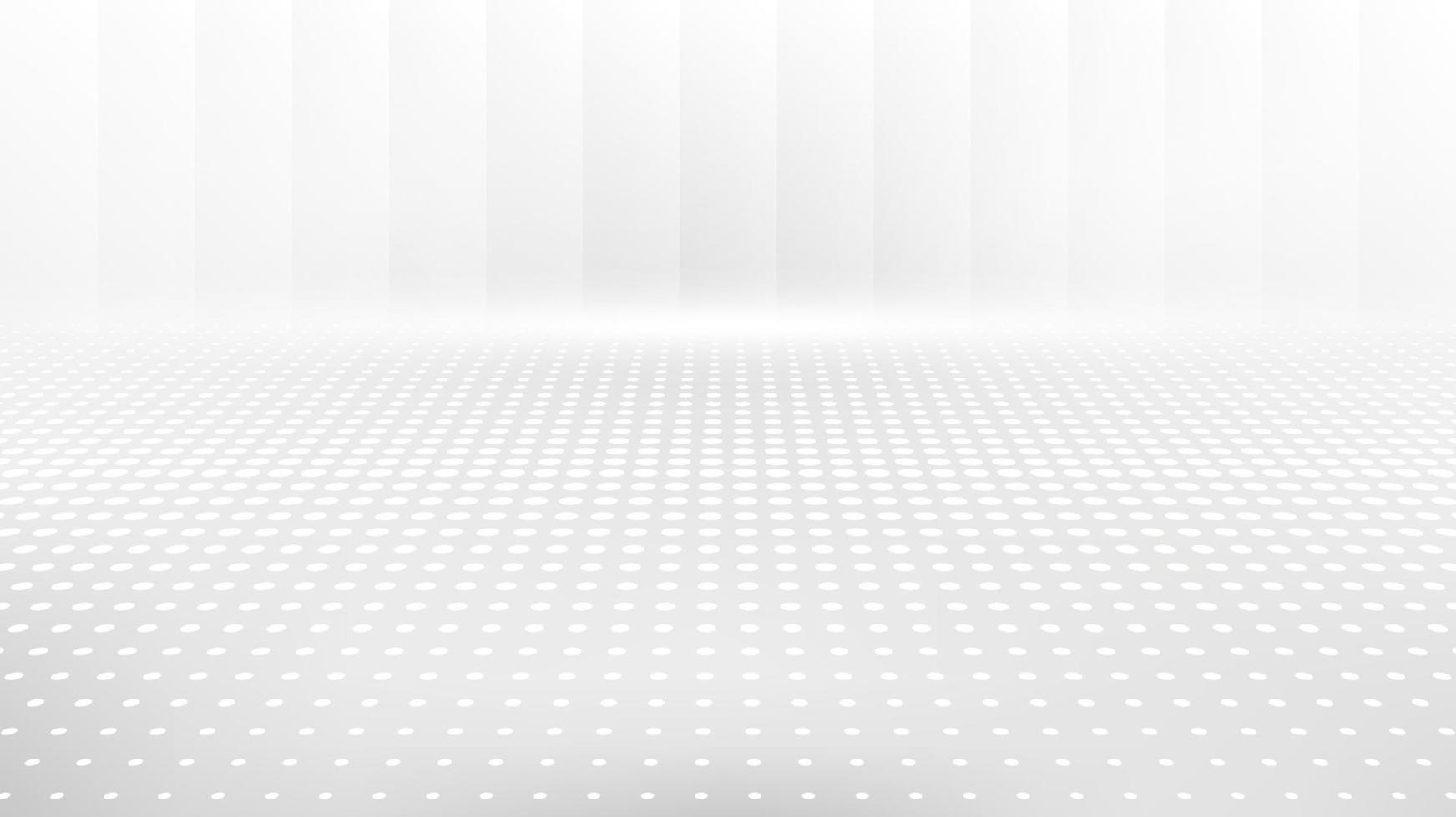 Abstract white and gray background with perspective halftone and lighting effect technology concept vector