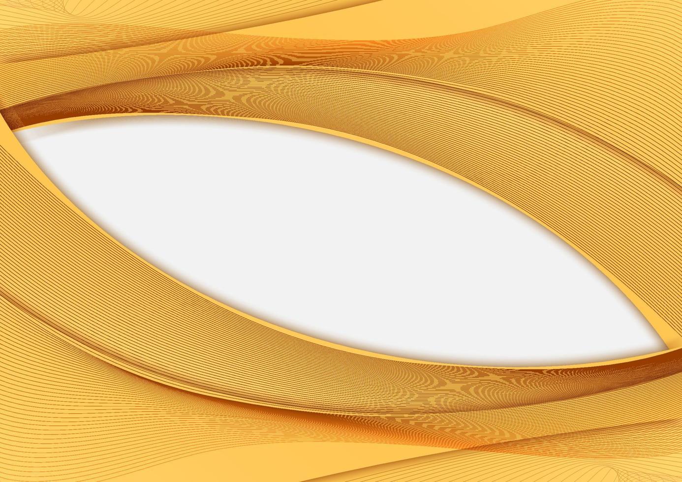 Abstract template header yellow curve with line elements texture isolated on white background vector