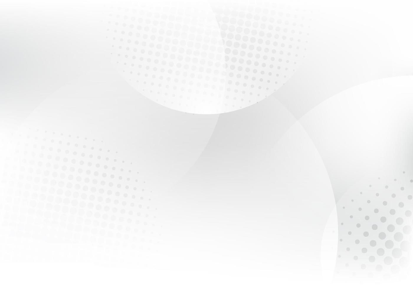 Abstract white and gray circles background with halftone radial elements vector