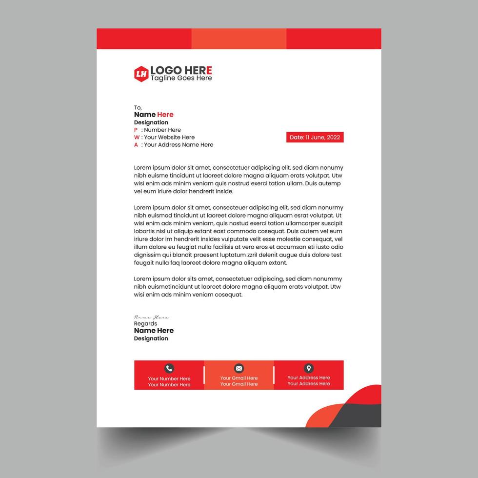 Letterhead Template Design vector