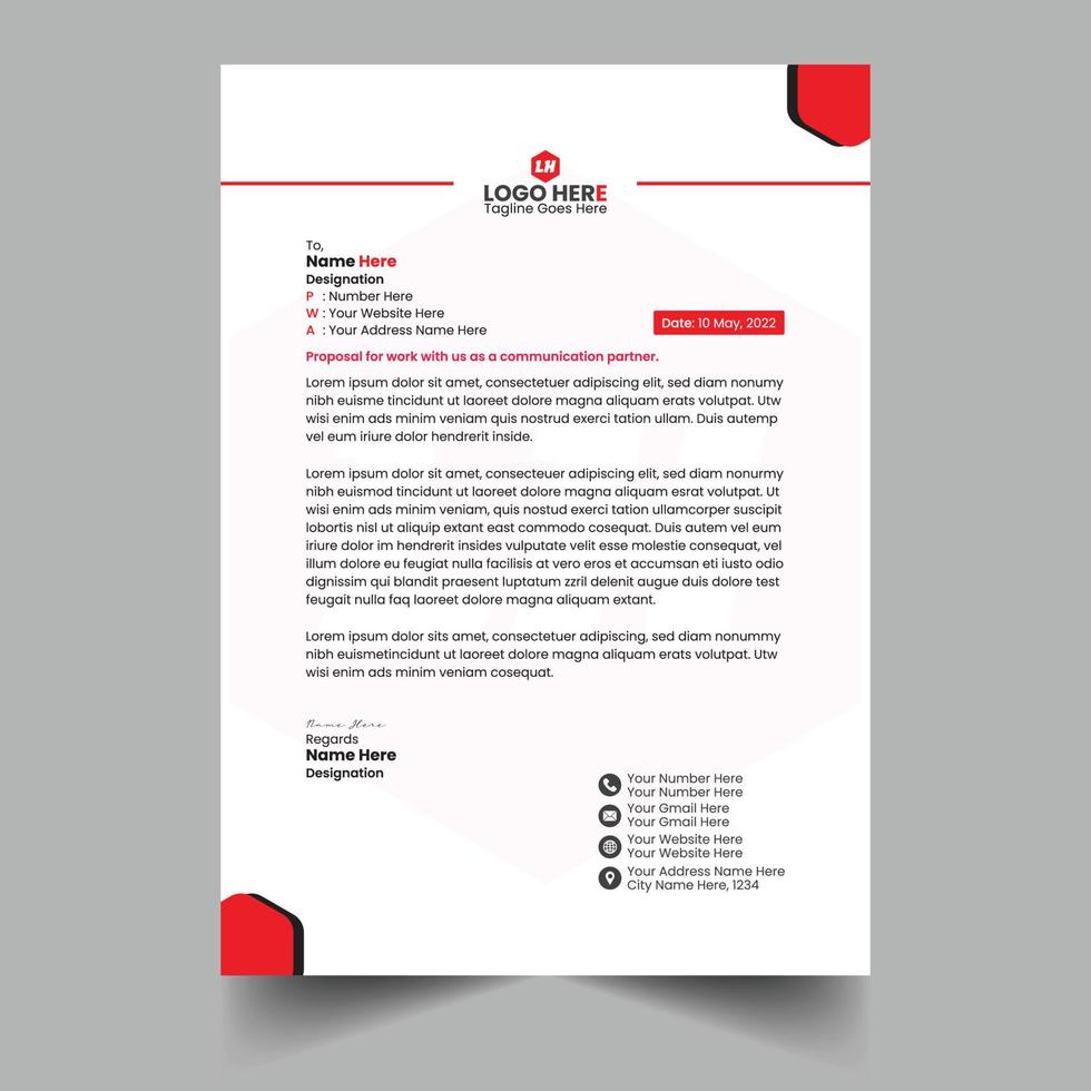 Letterhead Template Design vector