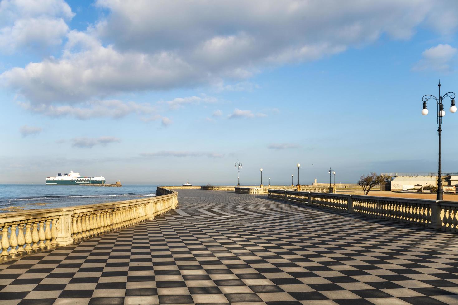 The Mascagni Terrace in Livorno Tuscany Italy March  2021 photo