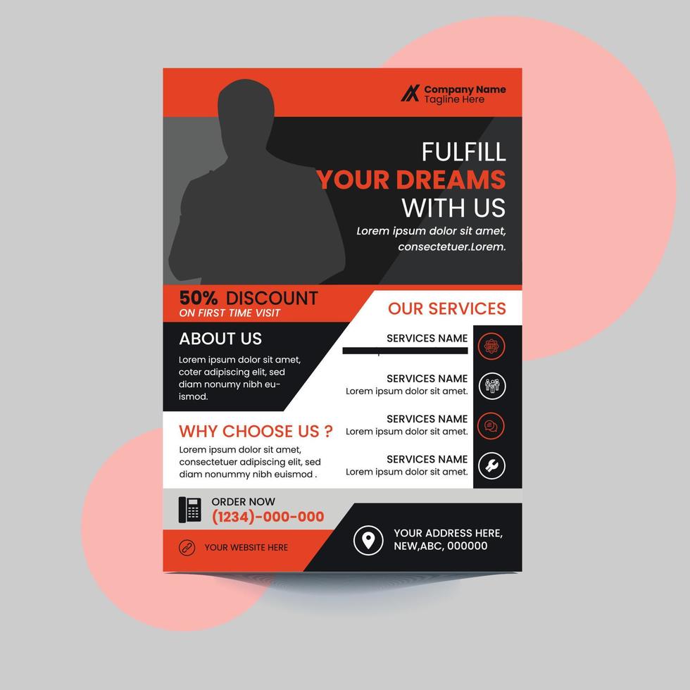 corporate and business flyer template vector