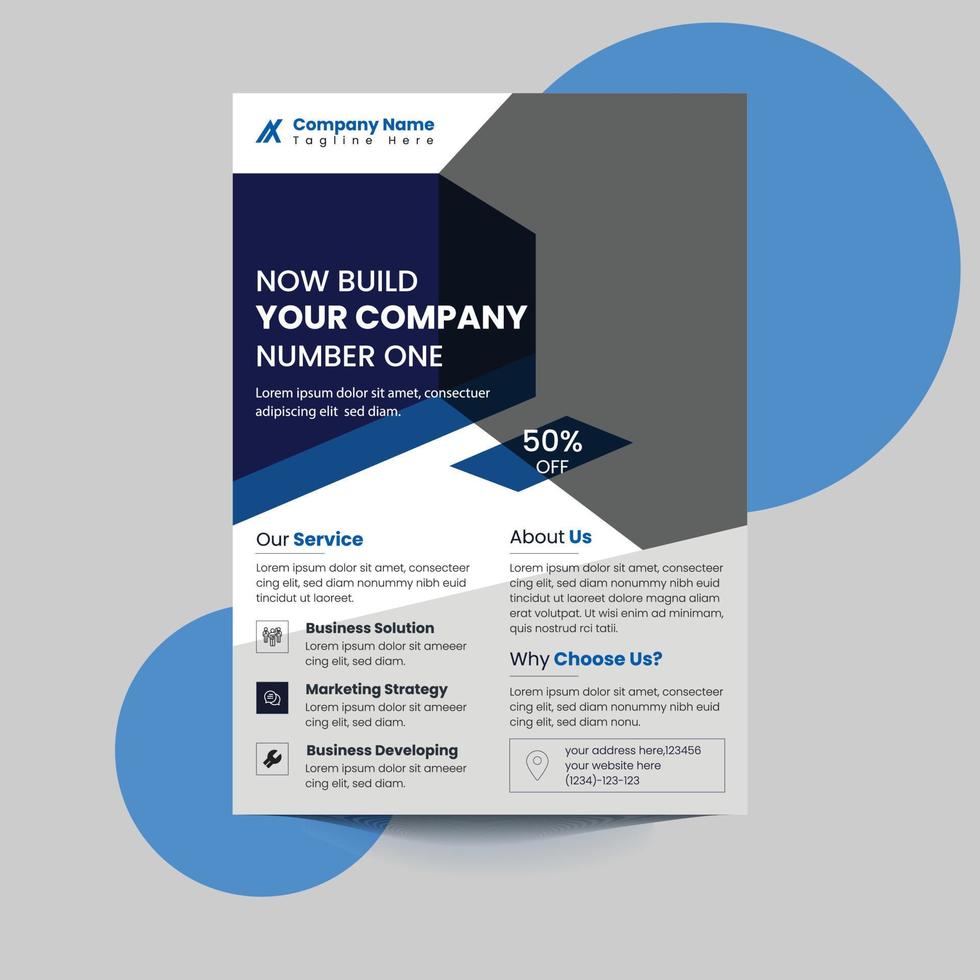 corporate and business flyer template vector