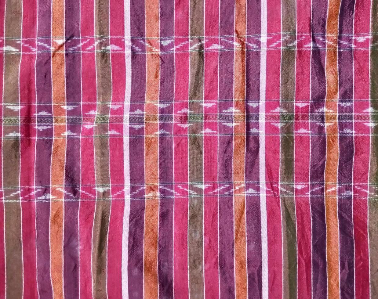 The loincloth has a multicolored pattern. Is a traditional fabric pattern of Thailand Popular with men photo