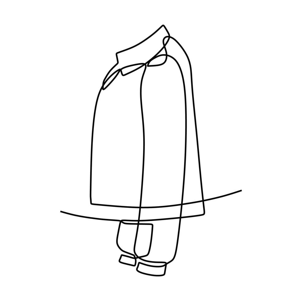 continuous line drawing on clothes vector