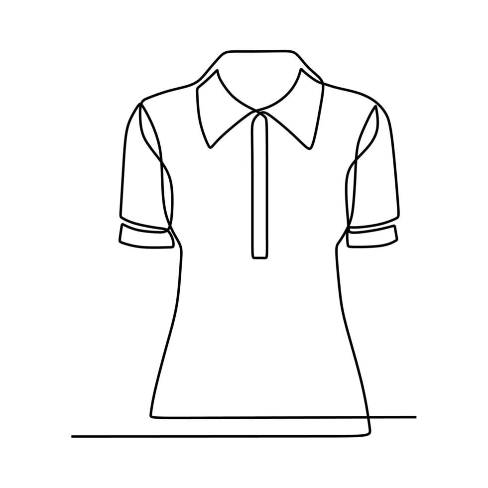continuous line drawing on clothes vector