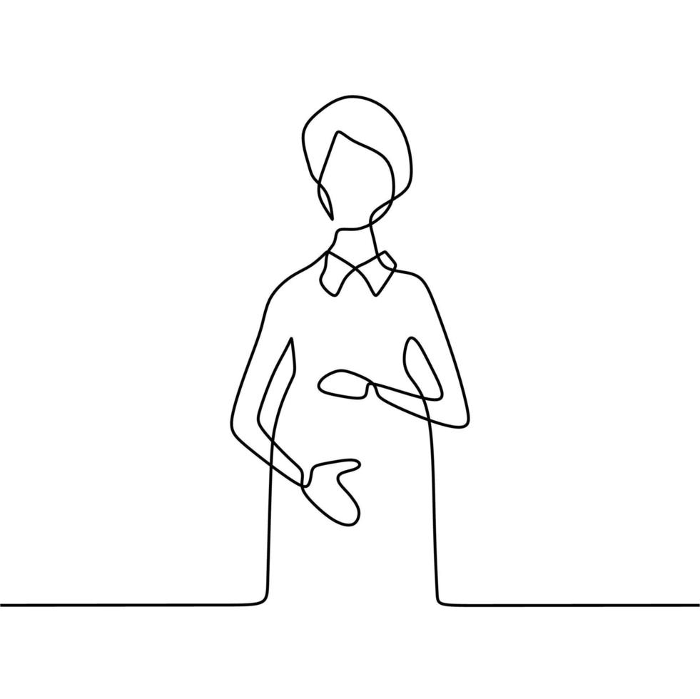 continuous line drawing on someone is pregnant vector