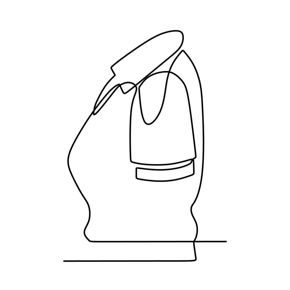 continuous line drawing on clothes vector